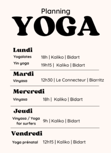 planning yoga 